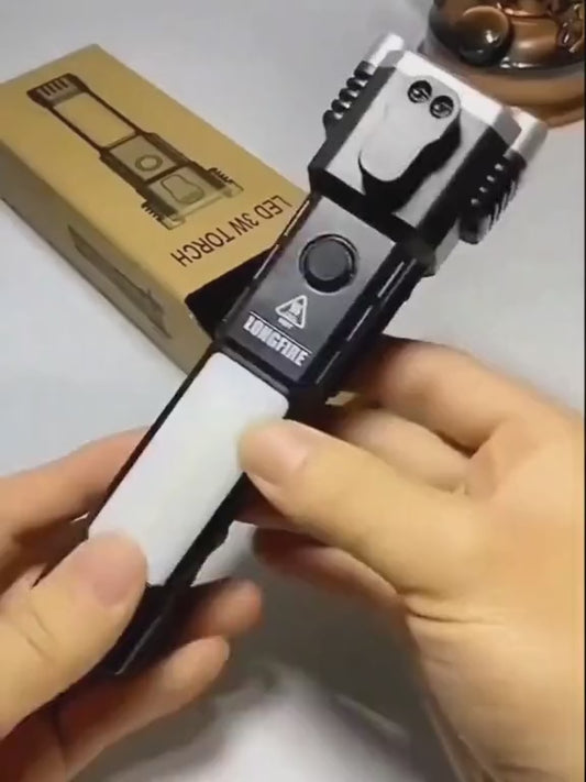 🔦 Linterna Martillo Recargable USB – Tu herramienta todo en uno para emergencias